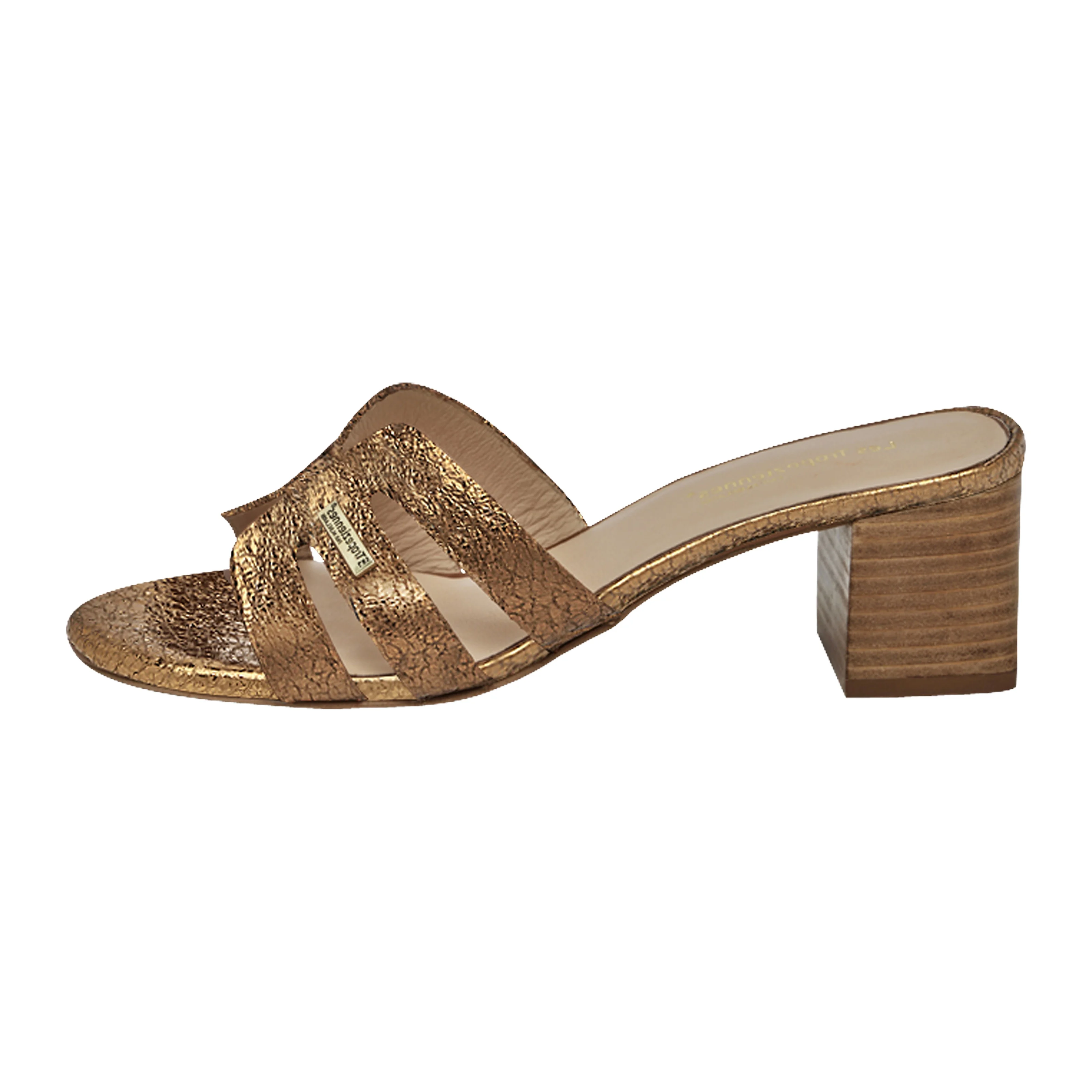 Sandales cuir à talonpar m.belarbi livia | Marron