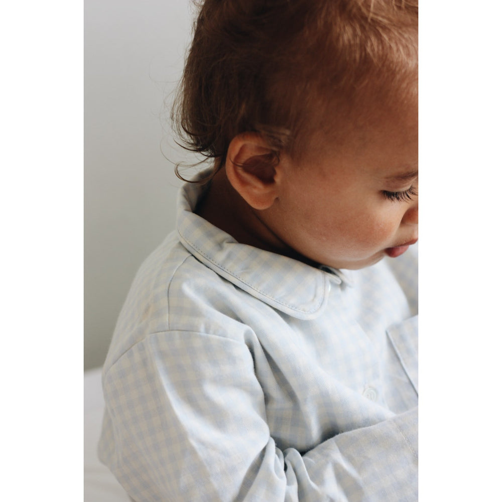 Køb Lalaby Blue Gingham Classic Pyjamas