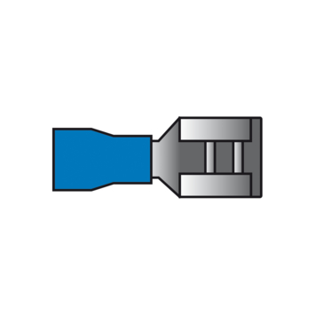 Carpoint Vlakstekerhuls 542 6.3x0.8mm blauw blister 10 Stuks