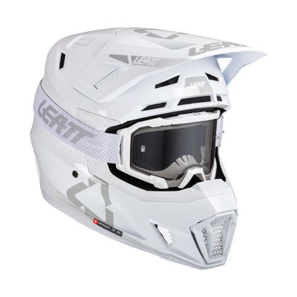 Casque cross Leatt 7.5 avec masque 4.5 2025 - Blanc