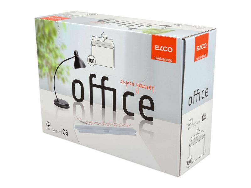 ELCO Couvert Office Box C5 ohne Fenster, 100 Stück Kuvert C5 in praktischer Box