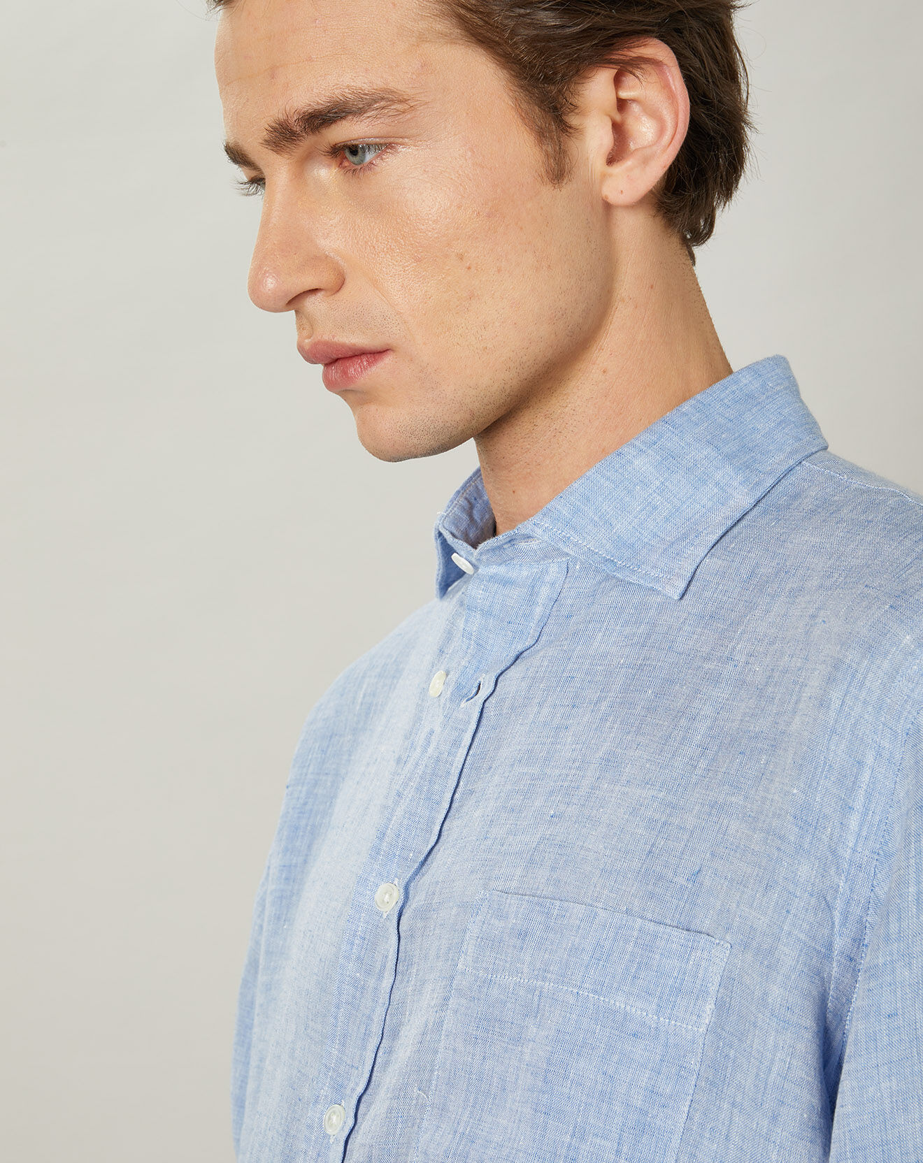 Hartford Chemise regular 100% Lin Paul chambray