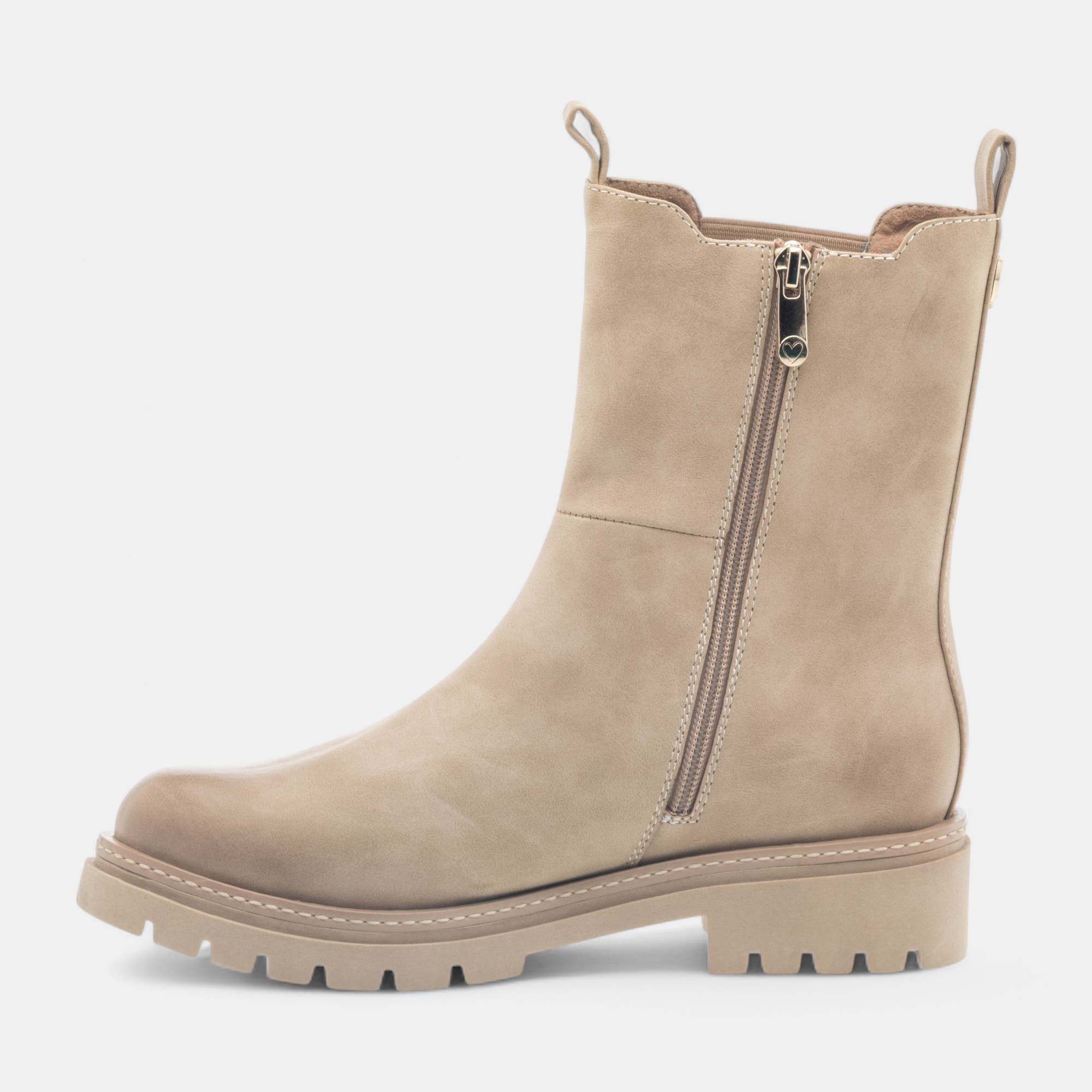 Boots chelsea Femme beige