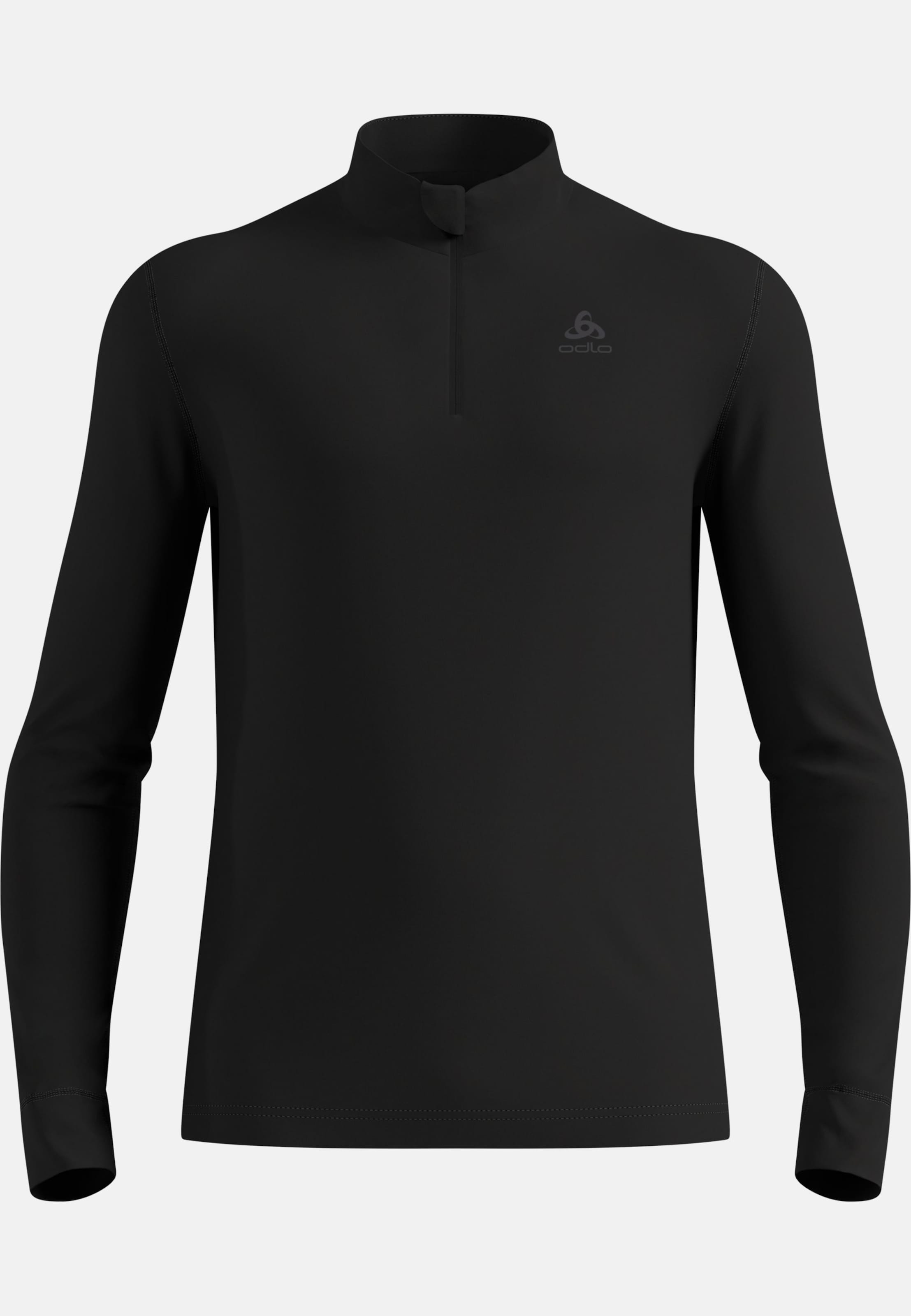Natural Merino 260 Base Layer Half Zip in black