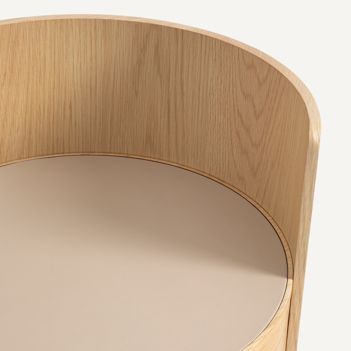 AM.PM<br>Mesa de madeira folheada a carvalho e couro, Abbas
