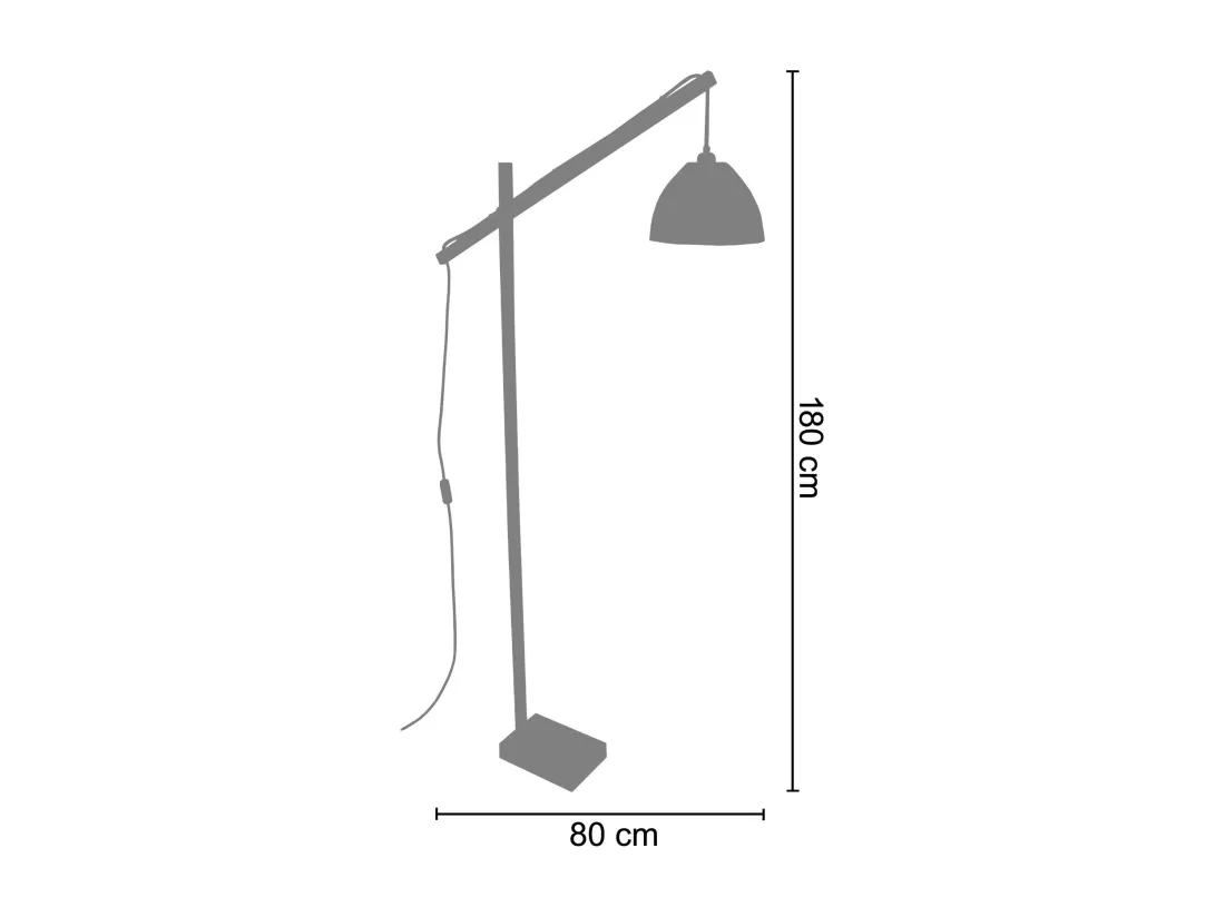 Lampe de bureau articulé bois, métal noir 50 cm.