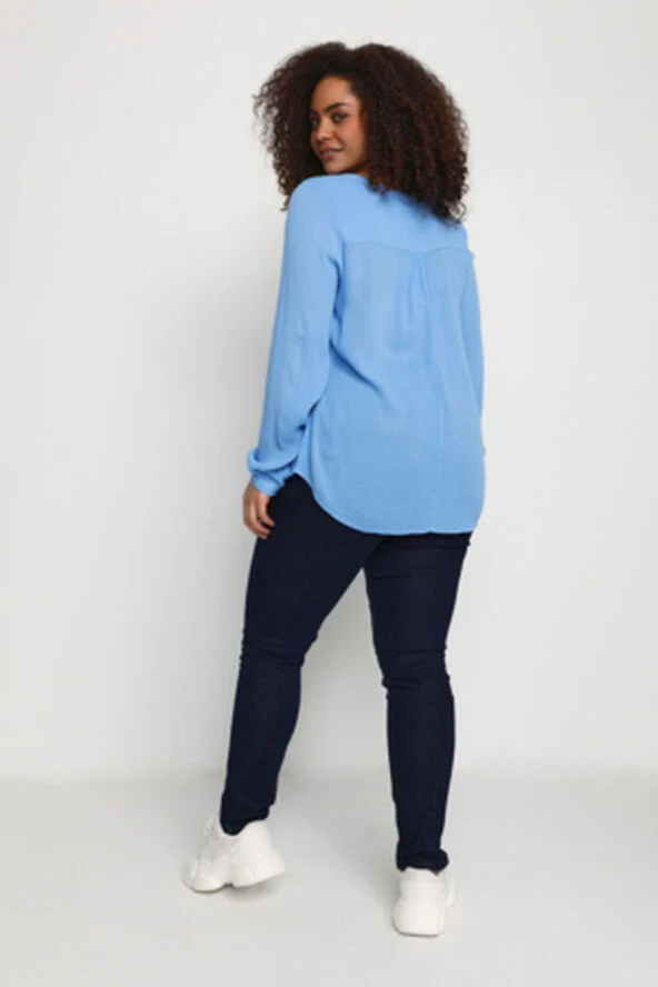 Kaffe Curve KCami LS Blouse Vista blue
