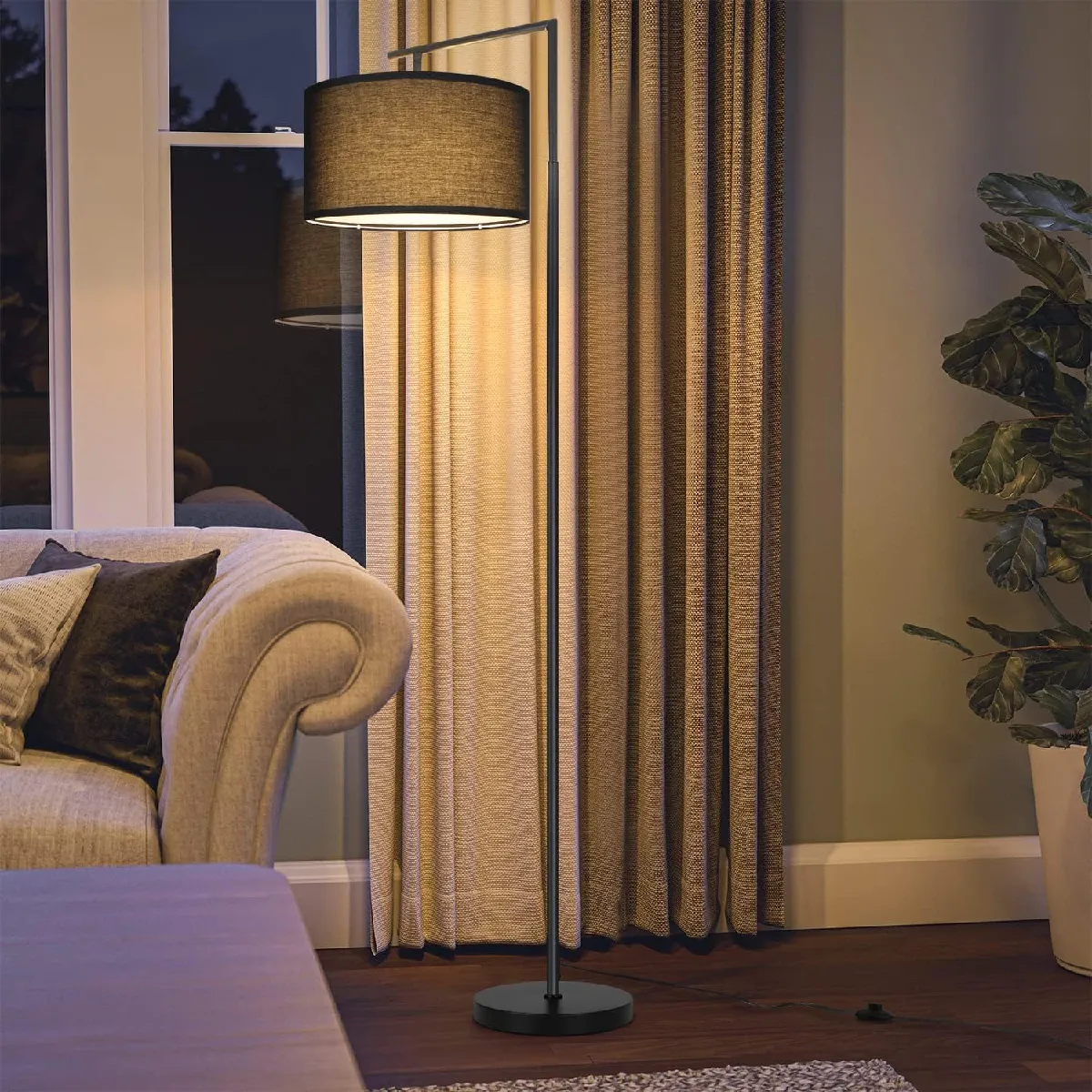 Lampadaire NETTLIFE Design Noir