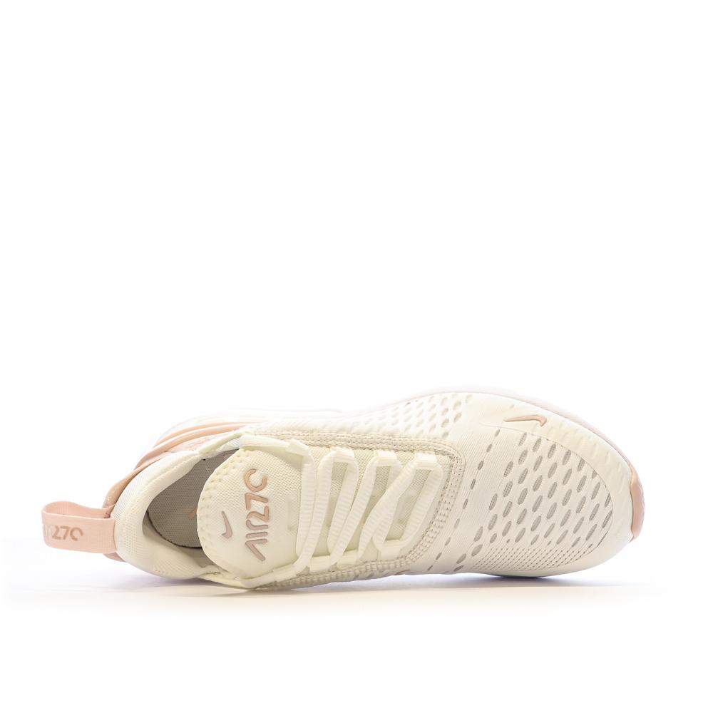 Nike Baskets Blanches/Rose Femme Nike Air Max 270