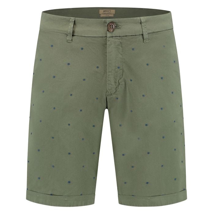 40WEFT Lennybe Micro Ricamo Asterisco Chino Short Heren