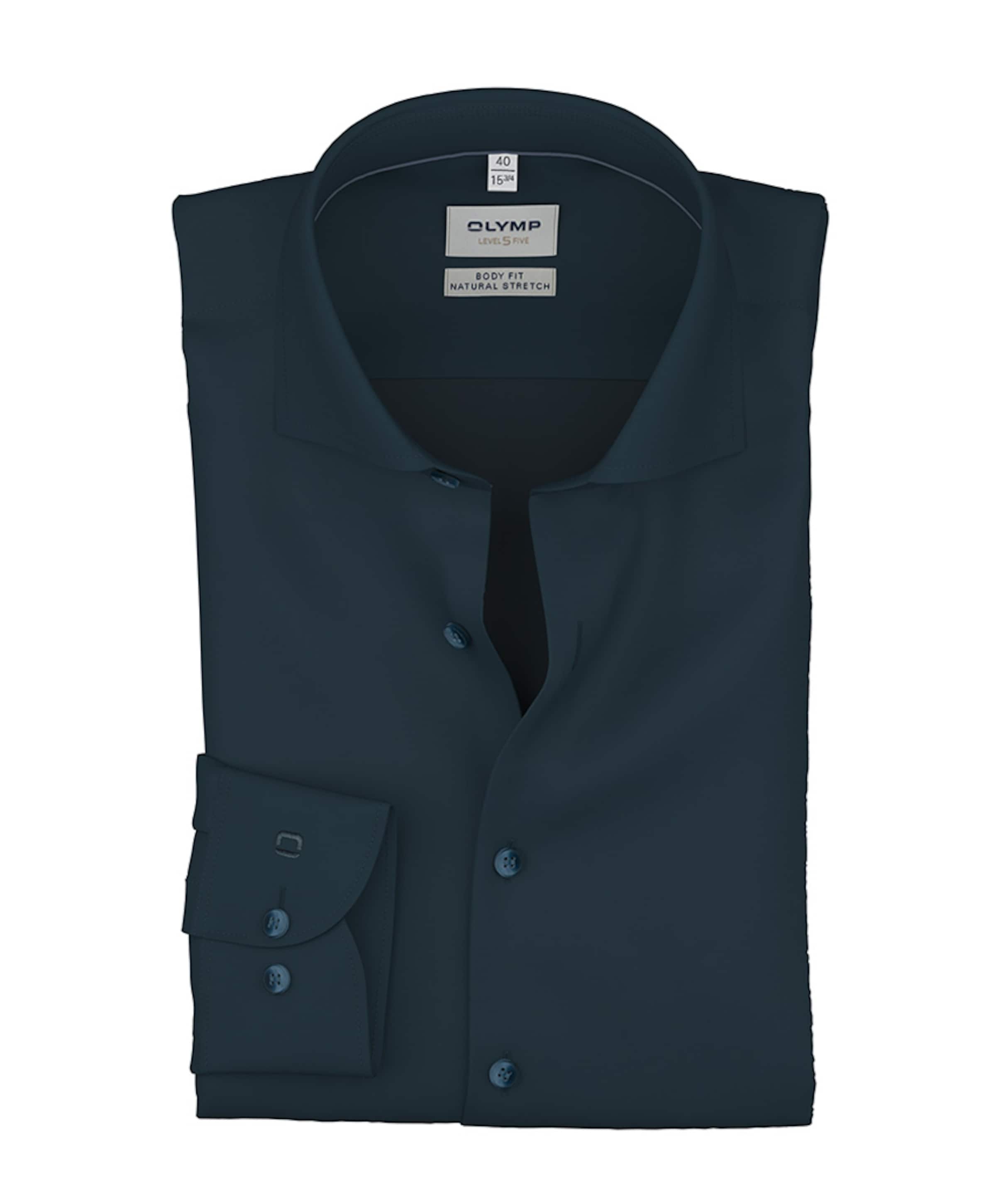 Olymp Level 5 Heren overhemd lange mouw blauw