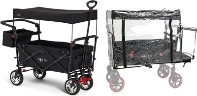 North 13.5 Porter Vogn inkl. Regntrekk, Black
