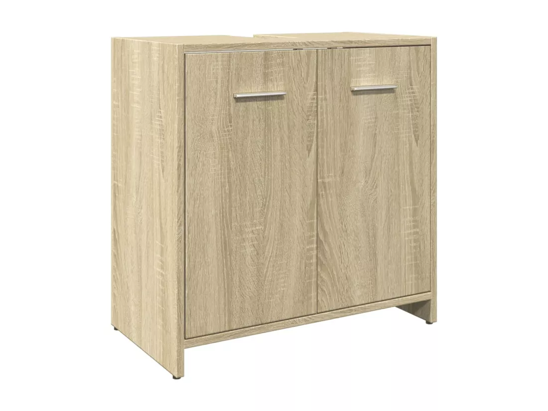 Ensemble de meubles de salle de bain 3 pcs chêne sonoma