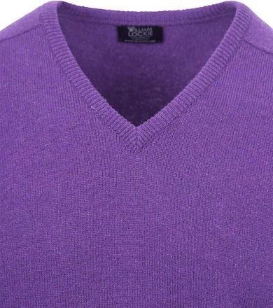 William Lockie V-Hals Lamswol Paars 7092DF-203 Heliotrope kopen
