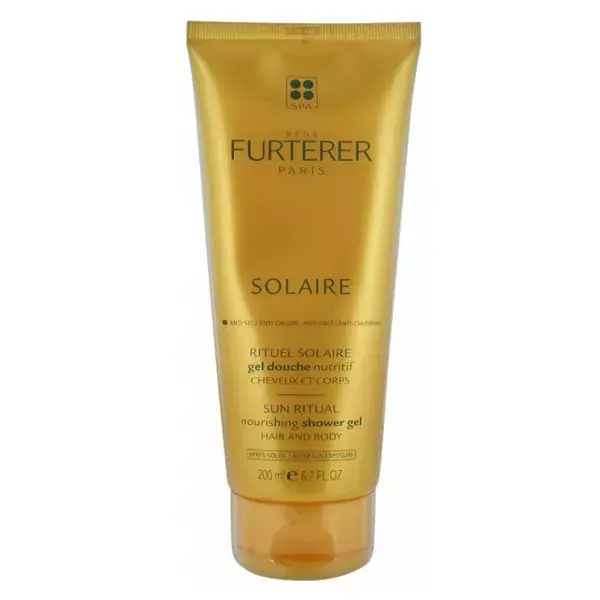 Gel de Banho Nutritivo René Furterer Solaire para Cabelo e Corpo 200ml
