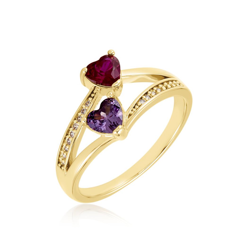 Bague Drina Plaqué Or Jaune Oxyde De Zirconium Spinelle