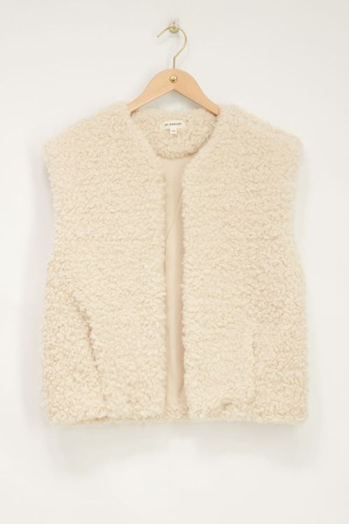 Beige gilet teddy