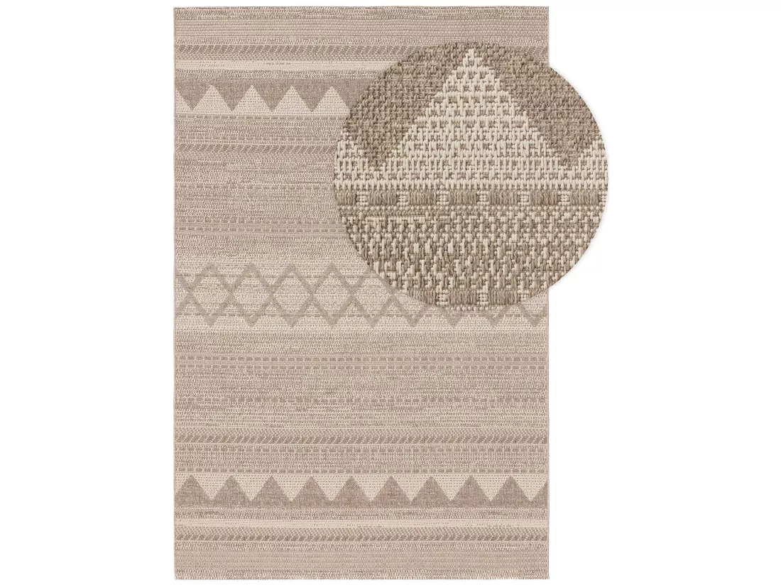Tapis d'extérieur & intérieur Naoto Taupe 160x230 cm