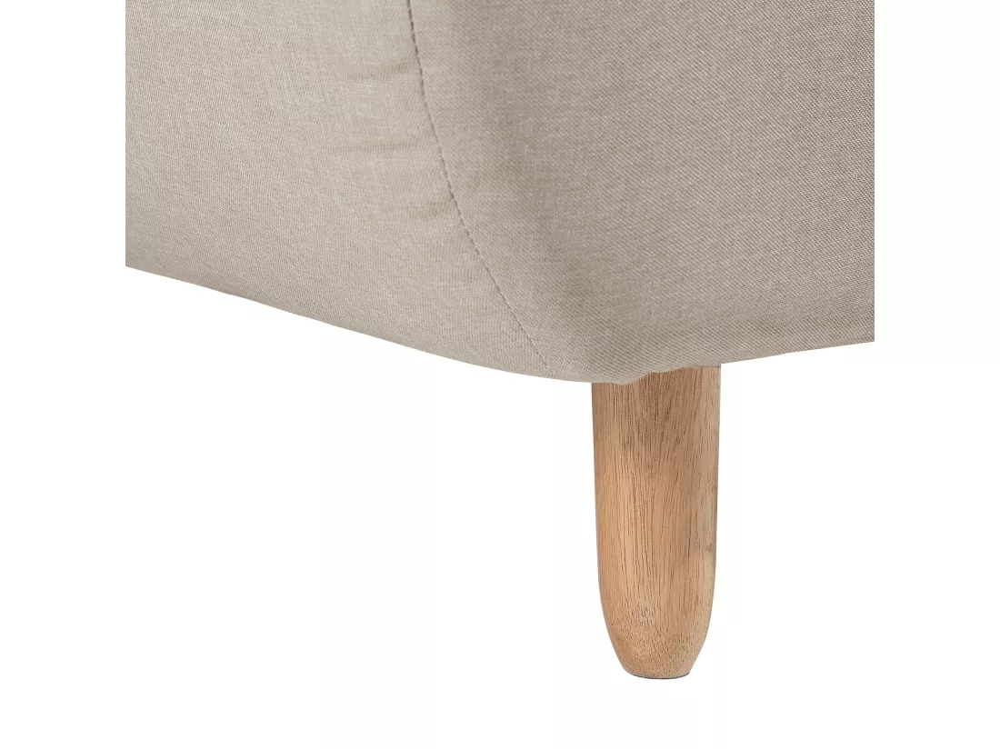 Canapé angle à droite convertible en tissu beige 4 places ALSTEN