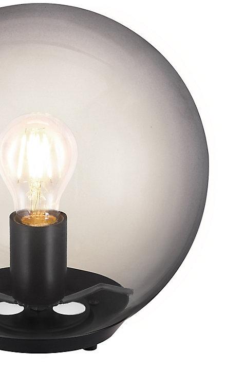 Lampe à poser Barool E27 IP20 verre fumé