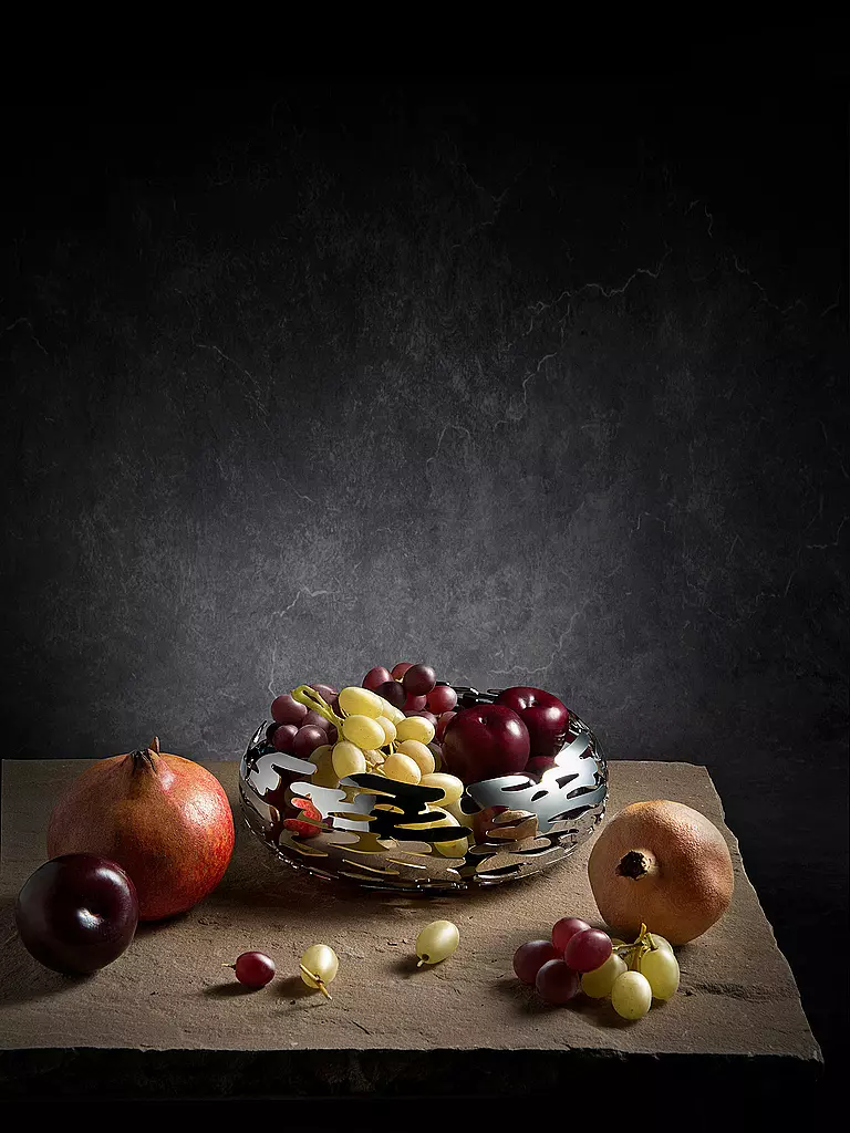 ALESSI Schale Barknest 21cm Edelstahl silber