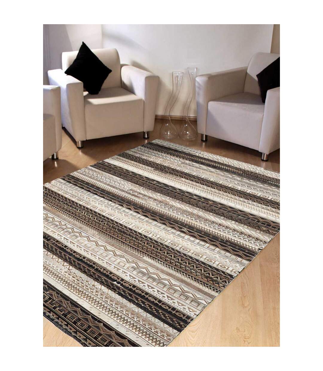 Tapis kilim ZAIRA en peau de bête Fait main Care&Fair