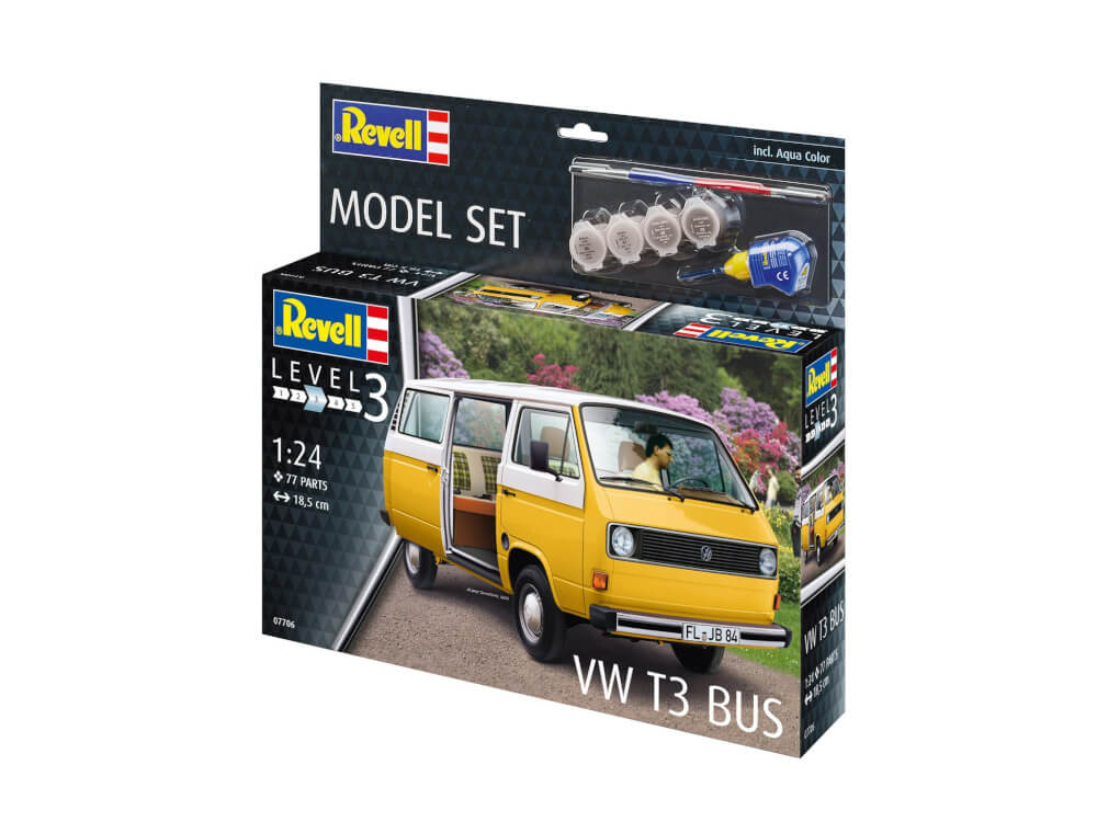 Model Set VW T3 Bus , Revell Modellbausatz mit Basiszubehör