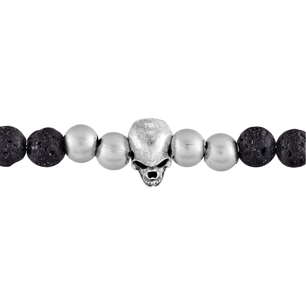 Bracelet Leto Acier Blanc Pierre De Lave