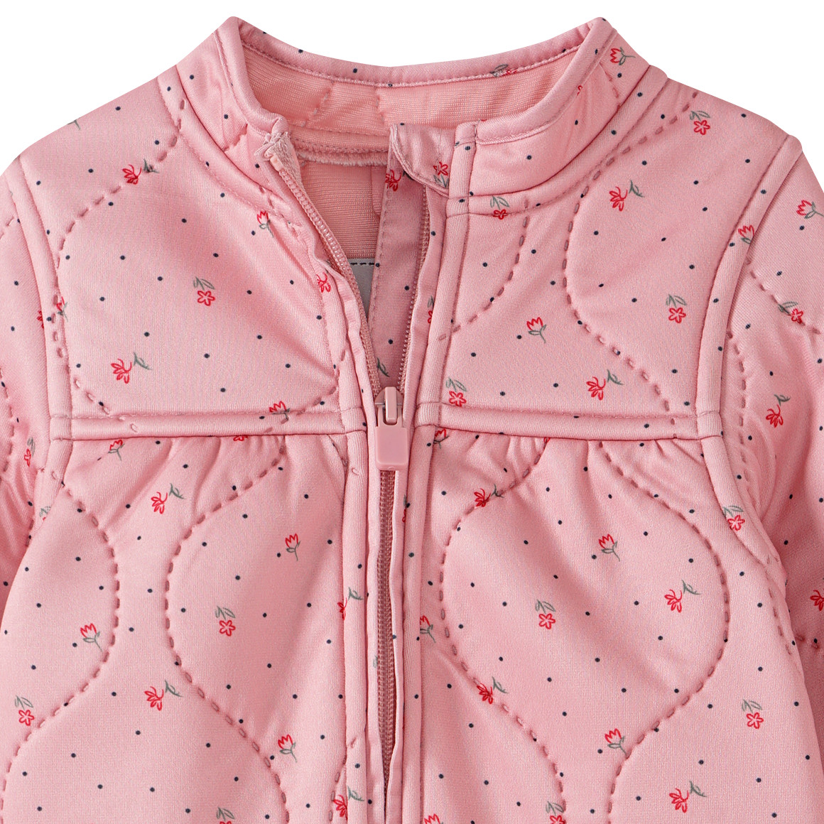 Topomini Baby Jacke mit Wellensteppung rosa