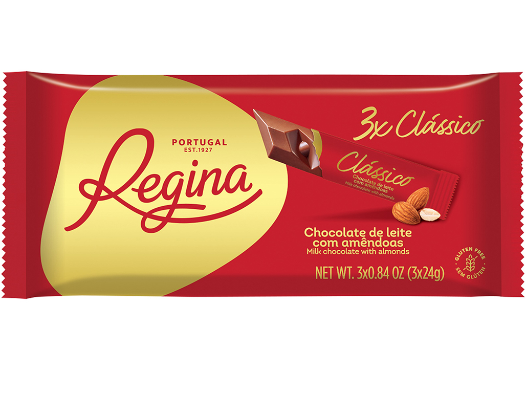 CHOCOLATE REGINA LEITE COM AMÊNDOAS 3X24G