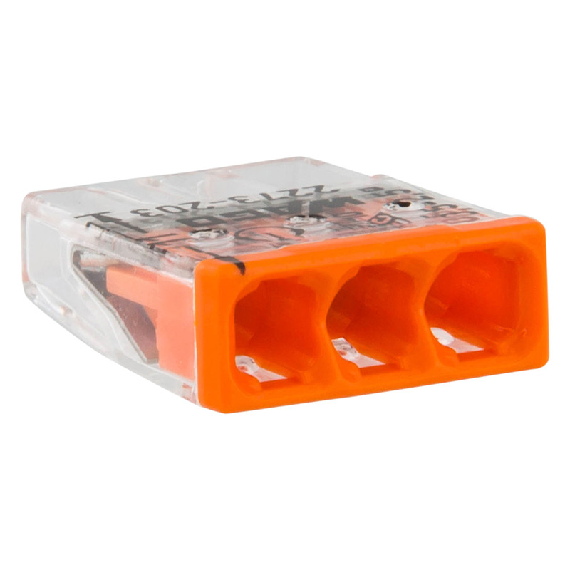 Wago lasklem 0,5 - 2,5mm² 3-polig oranje