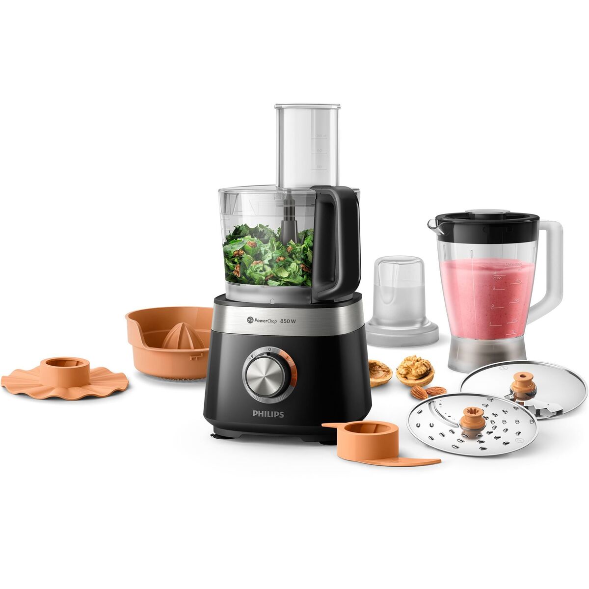 HR7530/10 Viva Collection foodprocessor, 850 W, sort