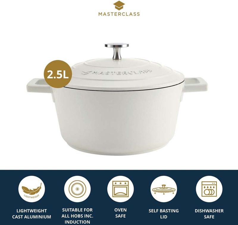 MasterClass Creme Gietaluminium Braadpan,L