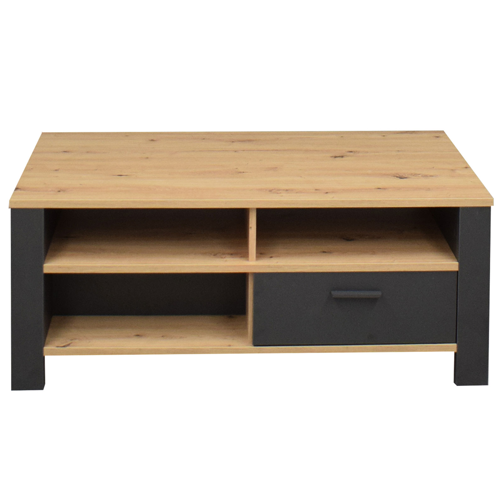 Couchtisch - anthrazit matt lack - Asteiche - 111 cm