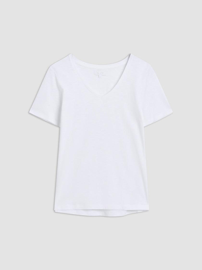 Ava v-hals t-skjorte Bright White