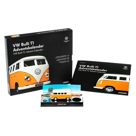 Franzis Verlag Adventskalender VW Bulli T1 orange/weiß