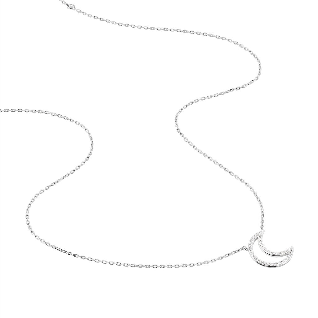 Collier Aisha Argent Blanc Oxyde De Zirconium