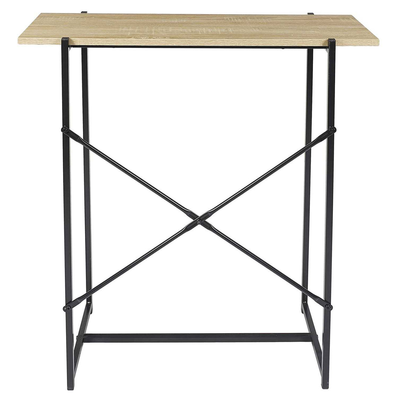 Home Deco Factory Console Loka marron/noir - 80x82x30 cm