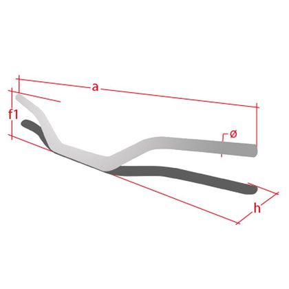 Guidon Neken SFH 28.6mm YZF BLANC Universel - Blanc