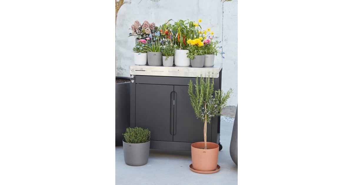 BarbecookPremium buddy voor gasbarbecue met werkblad kast  (Zwart/roestvrij staal)