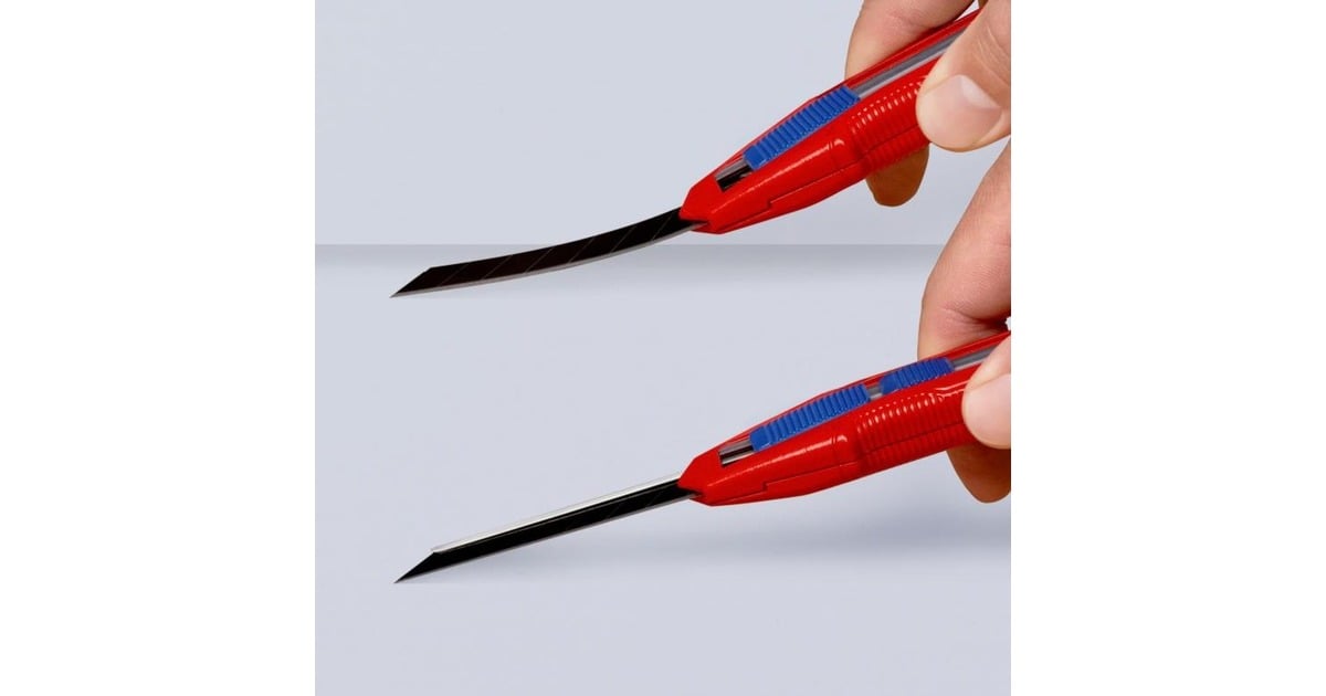 KNIPEXCutiX Universele mes stanleymes  (Rood/blauw, incl. 2 mesbladen)