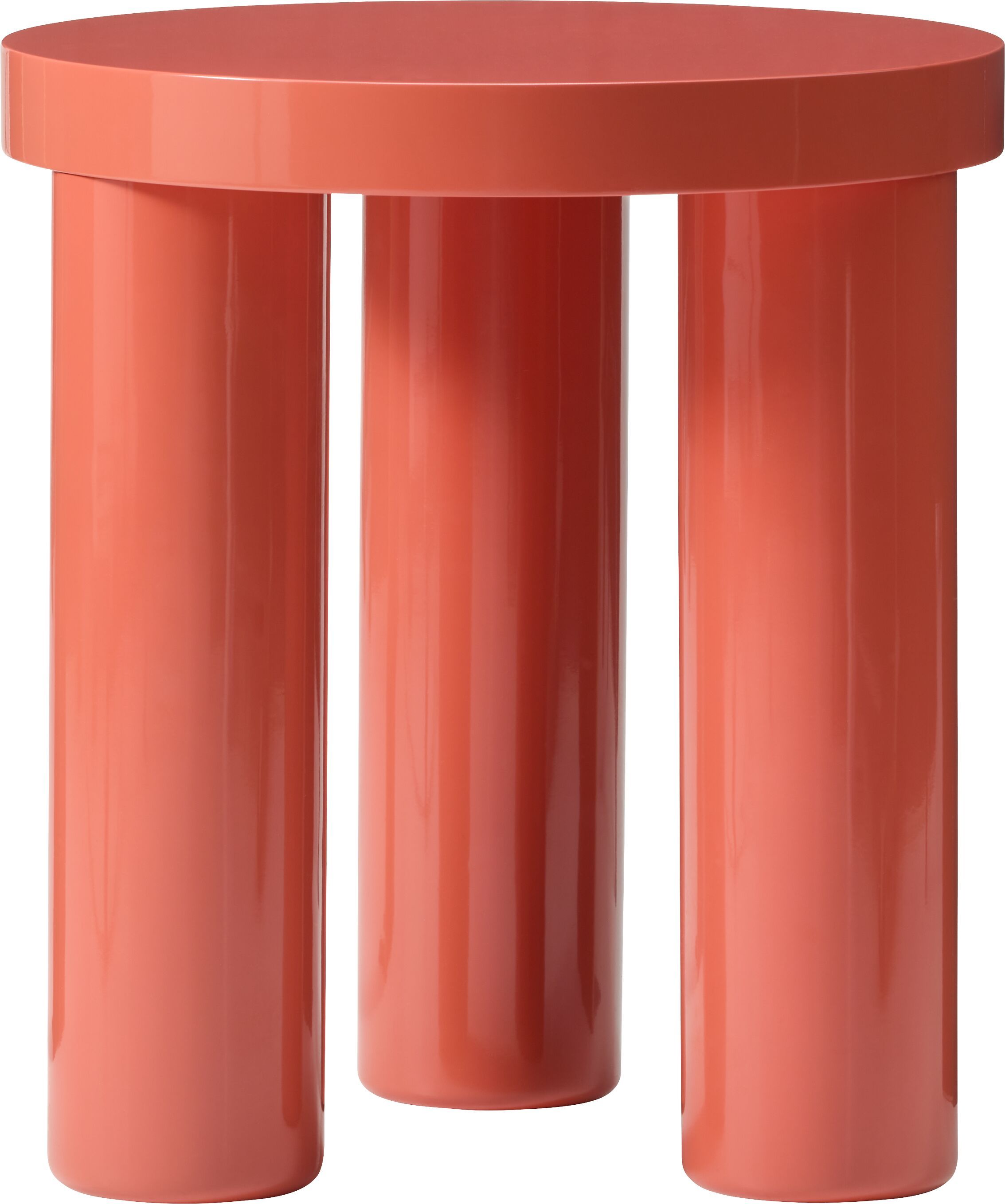 NYLA Beistellt.orange Acacia/MDFØ40H45.5 - Orange / B: 40.0 cm x T: 40.0 cm x H: 45.5 cm