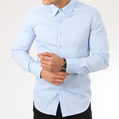 Chemise Manches Longues Bleu Ciel