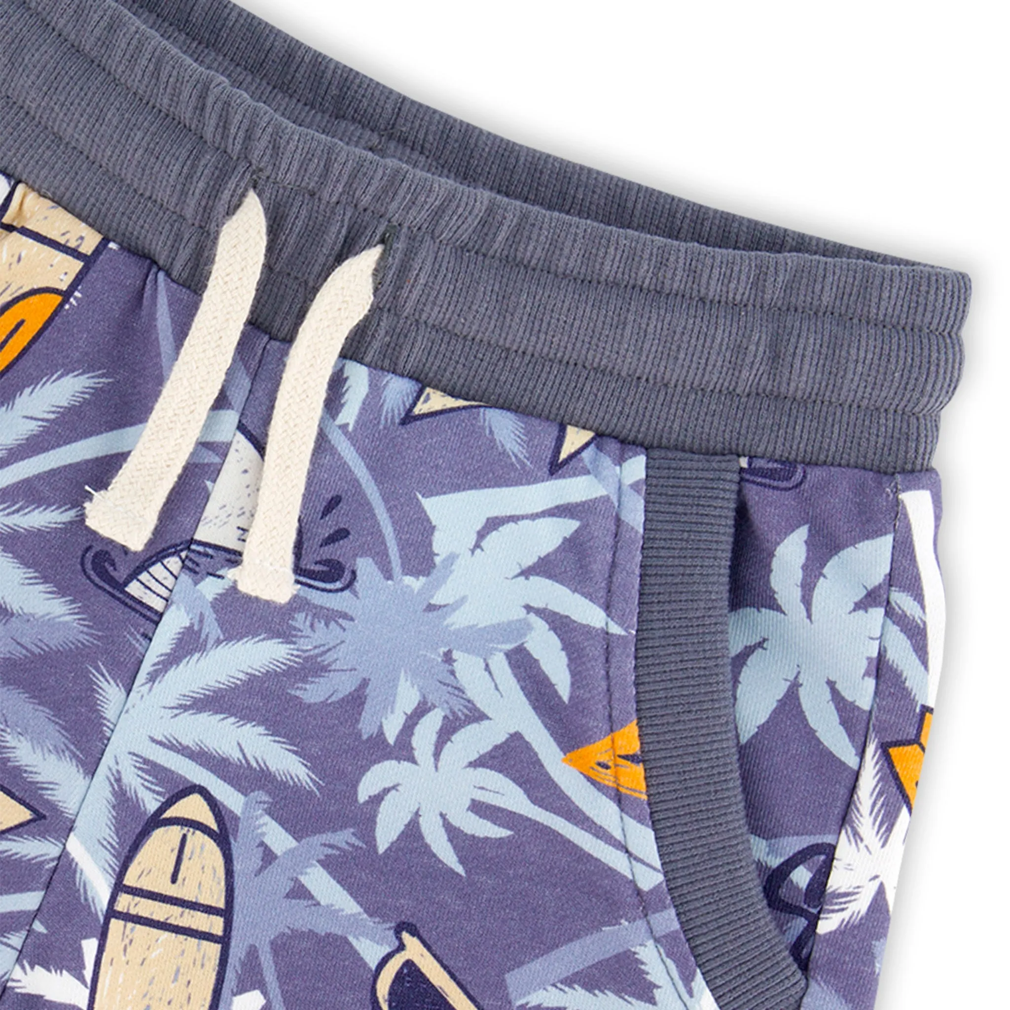 Deux par Deux Short Ouatée Palmier BOYS 3-6ans