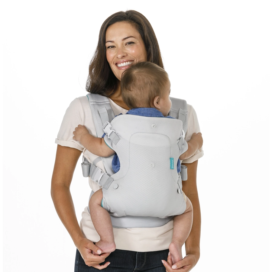 Infantino Babytrage Flip Advanced 4 in 1 mit Mesh-Gewebe Grey
