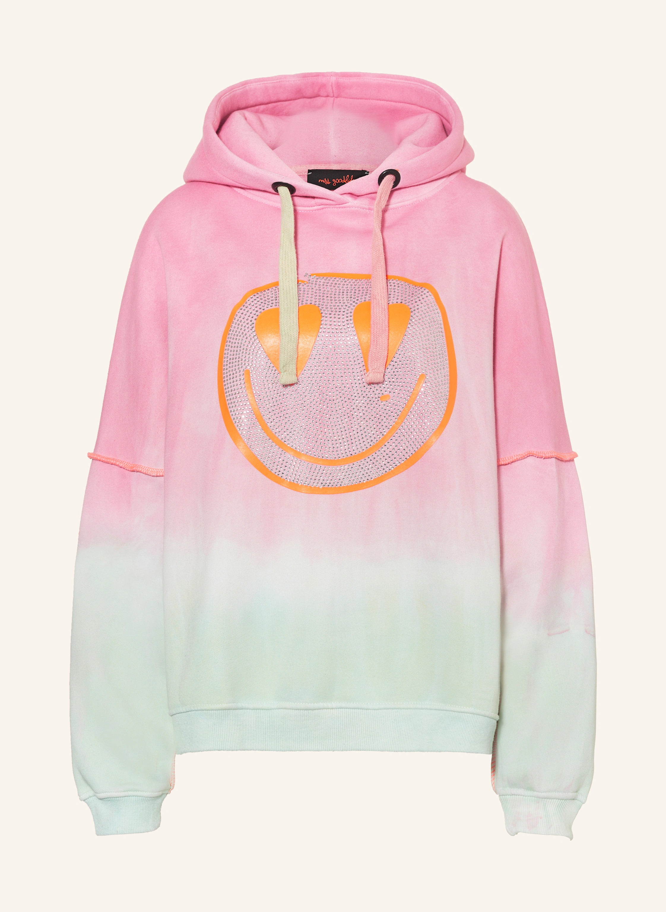 miss goodlife Hoodie mit Schmucksteinen