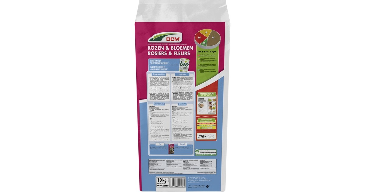 DCMMeststof Rozen & Bloemen 10 kg  (Tot 125 m²)