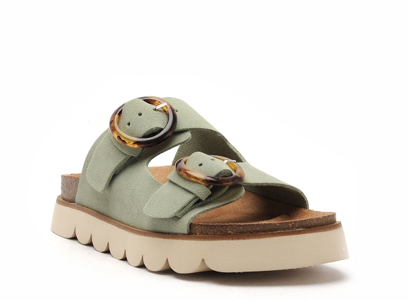No name mules et sabots plats femme sandy slap vert