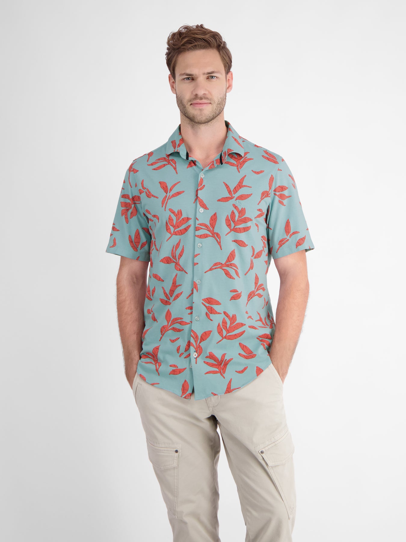 Kurzarmhemd mit floralem Print