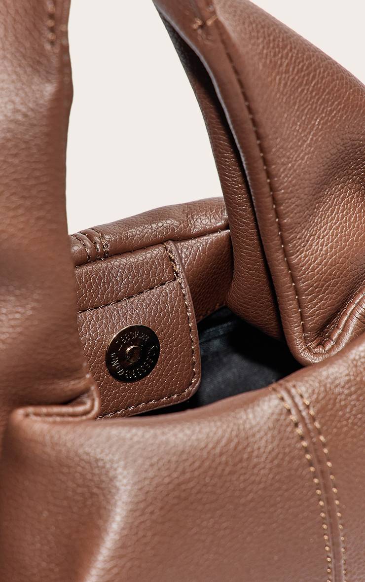 Chocolat Mini Sac À Main Slouchy En Synthétiquecuir